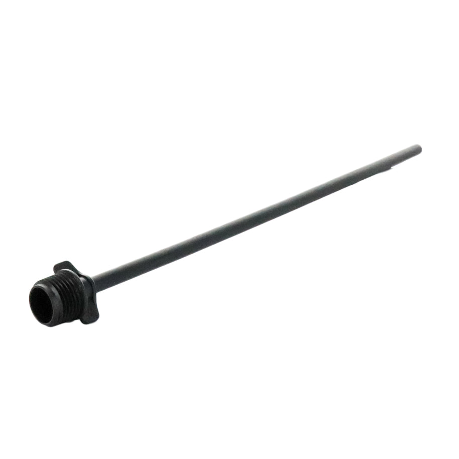 Rain Bird PFRFRA 12-inch PolyFlex riser and adapter assembly on white background showing 1/2" male threaded base and riser profile.