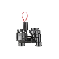 Front view of Hunter PGV-ASV 3/4-inch PVC anti-siphon irrigation valve showing solenoid actuator, bonnet and FNPT inlet.