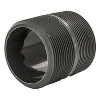 Side view close-up of the 2" Sch 80 nipple highlighting thread profile and heavy-wall construction for pressure applications.
