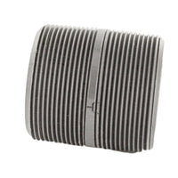 Close-up of a 3/4-inch Schedule 80 PVC close nipple showing male pipe threads on both ends and short body profile.