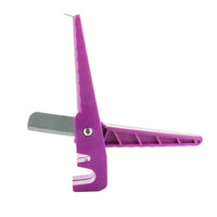 Detail view of Rain Bird PPC200X blade area and ergonomic grip, highlighting stainless-steel blade and replacement blade access.