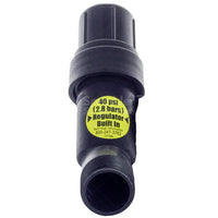 Close-up of Rain Bird PRF100RBY showing the removable cap, sealing O-ring and stainless-steel 200 mesh screen element for easy cleaning.