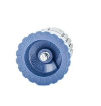 Top-down image of an Irritrol PRO-VAN nozzle showing the color-coded cap and left-stop arrow for quick radius and arc identification.