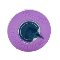 Side view of Hunter Pro-Spray PRS30 4" pop-up body highlighting the 1/2" female NPT inlet, exposed diameter and durable Pro-Spray construction.