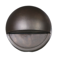 Pro-Trade PT-DL1 brass deck light with antique finish, showing compact 3.125 in width and integrated 2.5W 2700K T3 LED.