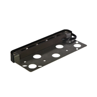 Pro-Trade LL1 ledge light in light black finish, showing stainless steel mounting plate and weather-resistant wiring for outdoor installation.