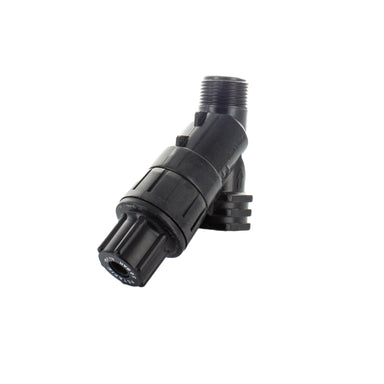 Side angle of PRV075HF45V2K pressure regulator highlighting the sealed regulating module and threaded inlet and outlet connections.