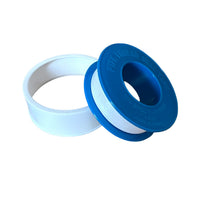 White PTFE thread seal tape roll (American Granby HTST520-1/2), 1/2 inch wide and 520 inches long, product front view on neutral background.
