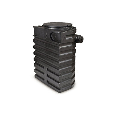 Atlantic Water Gardens PV1700 Oasis Pump Vault in polyethylene, showing 10" top access opening and integrated plumbing ports.