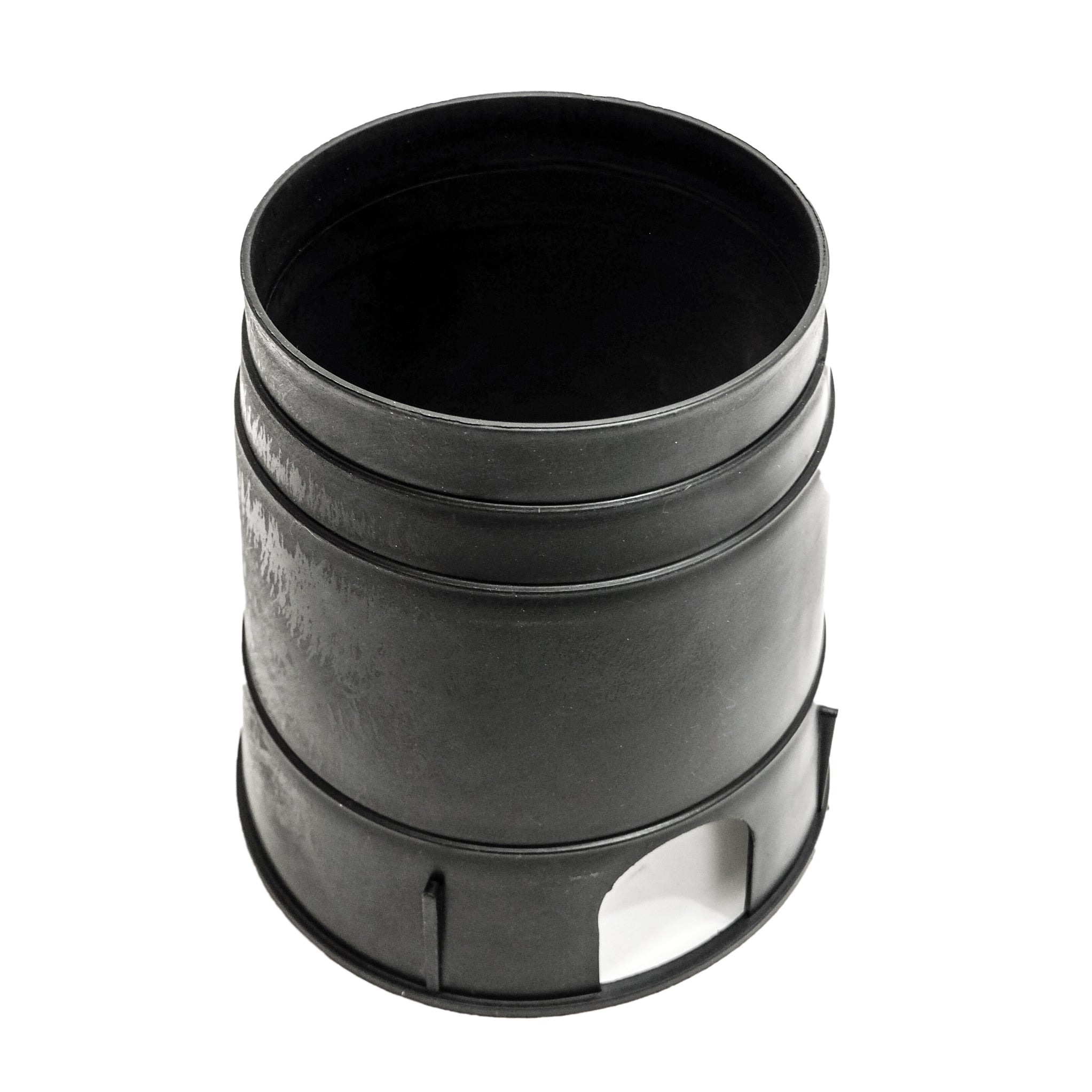 Top-down view of Rain Bird PVB6RND lid texture and snap-in overlapping design with skid-resistant surface.