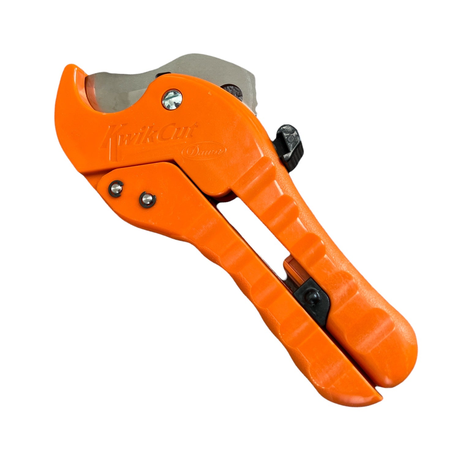 Handle and safety release view of Dawn R125 showing dual push-button release and locking mechanism in orange.