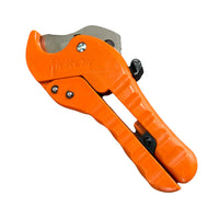 Handle and safety release view of Dawn R125 showing dual push-button release and locking mechanism in orange.