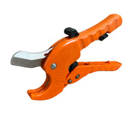 Angled view of orange Dawn R125 ratchet cutter showing ergonomic handle, precision milled blade, and ratchet mechanism.