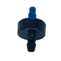 Pack shot of Rain Bird XB05PC1032 Xeri-Bug 0.5 GPH threaded emitters, blue units shown individually to illustrate scale and installation points