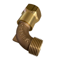 Close-up of the SH1 showing the 1" female pipe inlet (26/34) and 3/4" male hose outlet (20/27) dimension markings.