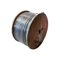 Detail of 18 AWG multi-conductor irrigation cable with color-coded PVC-insulated conductors and visible conductor markings.