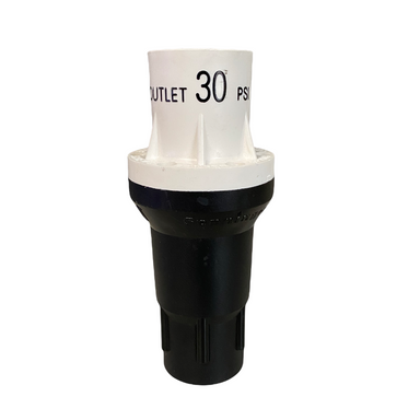 Hunter PMR-30-MF 30 psi medium-flow pressure regulator, inline compact design with 1-inch female NPT inlet and outlet, front view.