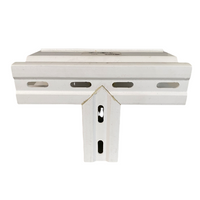 NDS 8371 Micro Channel Tee in white PVC, front-angle view showing integrated recessed grate and inlet profile (product photo).