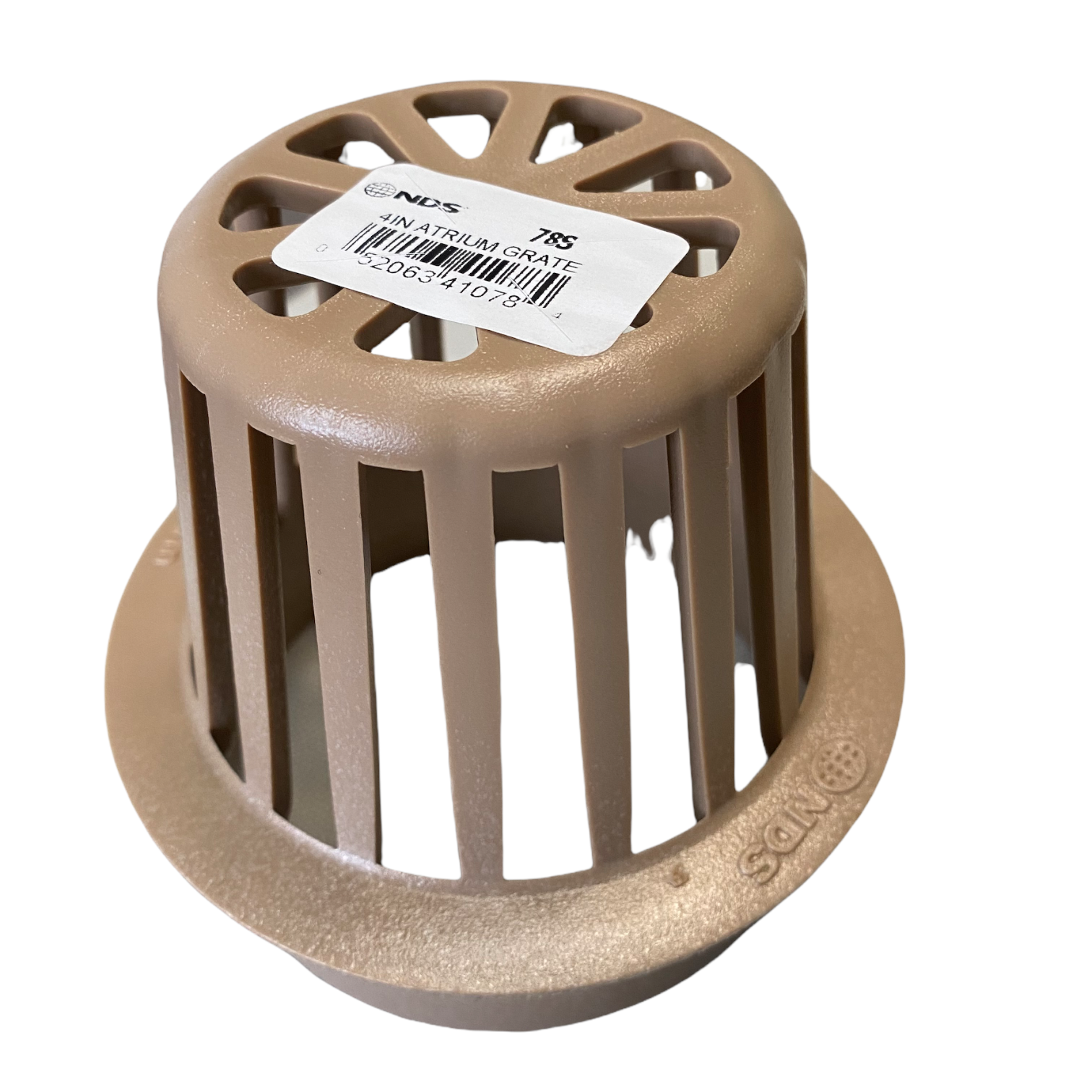 NDS 78S 4 in Atrium Grate - Sand, UV-Stable Polyolefin
