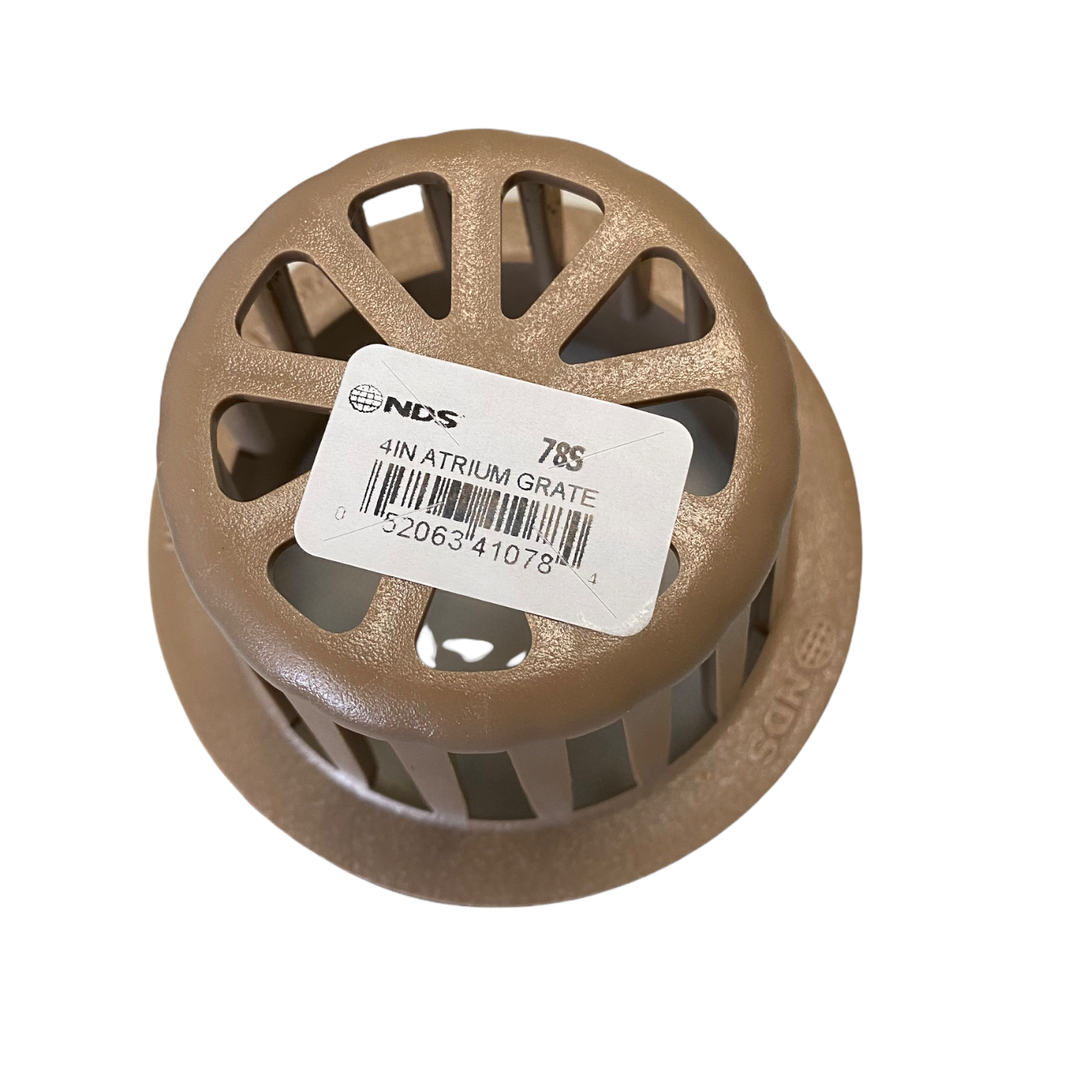 NDS 78S 4 in Atrium Grate - Sand, UV-Stable Polyolefin