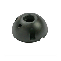 Pro-Trade RM1 round mount base in cast brass, top view showing mounting flange and wiring access.