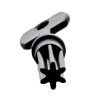 Close-up of the textured black surface and handle of the R8969 Irritrol replacement key, emphasizing durability for outdoor use.