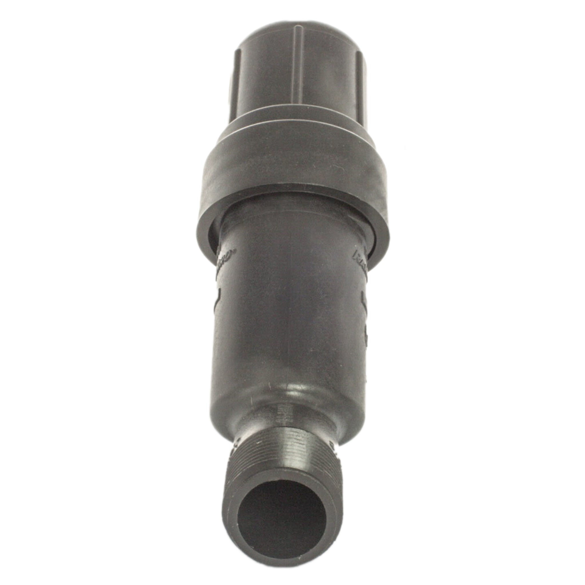 Close-up of the cap and sealing O-ring on the Rain Bird RBY075MPTX filter, shown unthreaded for maintenance access and cleaning.