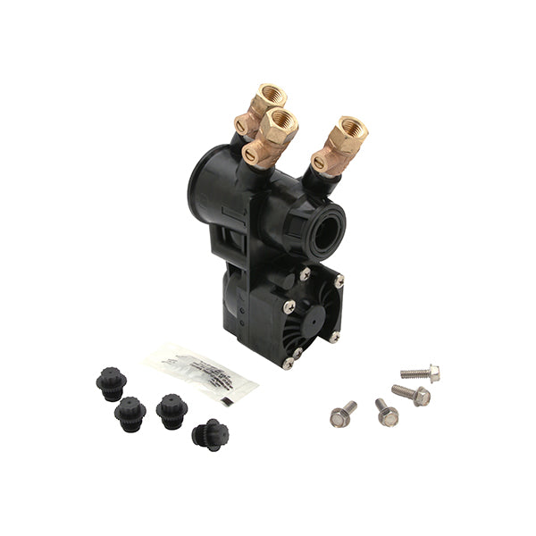 Product photo of Zurn Wilkins RK34-375V complete repair kit showing pressure vessel, check modules, O‑rings, relief valve components on white background.