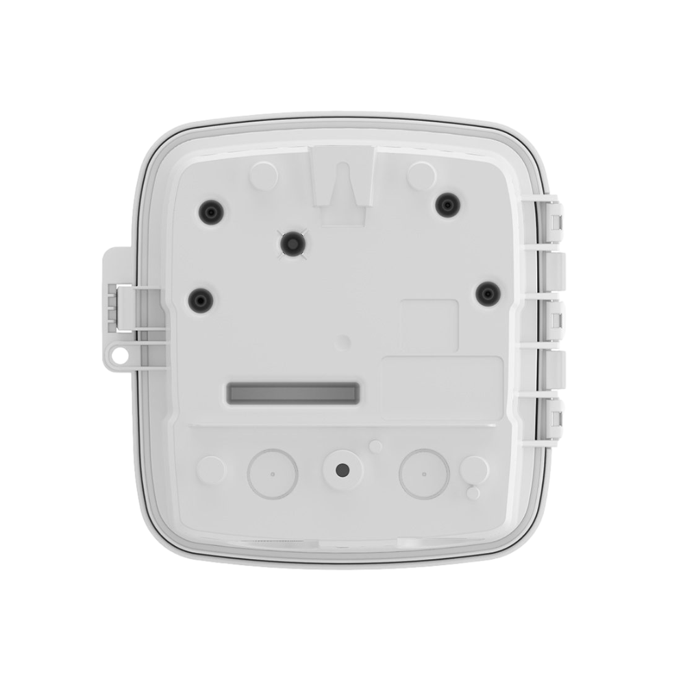 Rain Bird RC2 controller shown open and mounted, illustrating compact dimensions and wiring layout for easy installation.