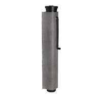 Rain Bird RWSSOCK sand sock fitted over a root watering system cylinder, showing full coverage and protective filter barrier.