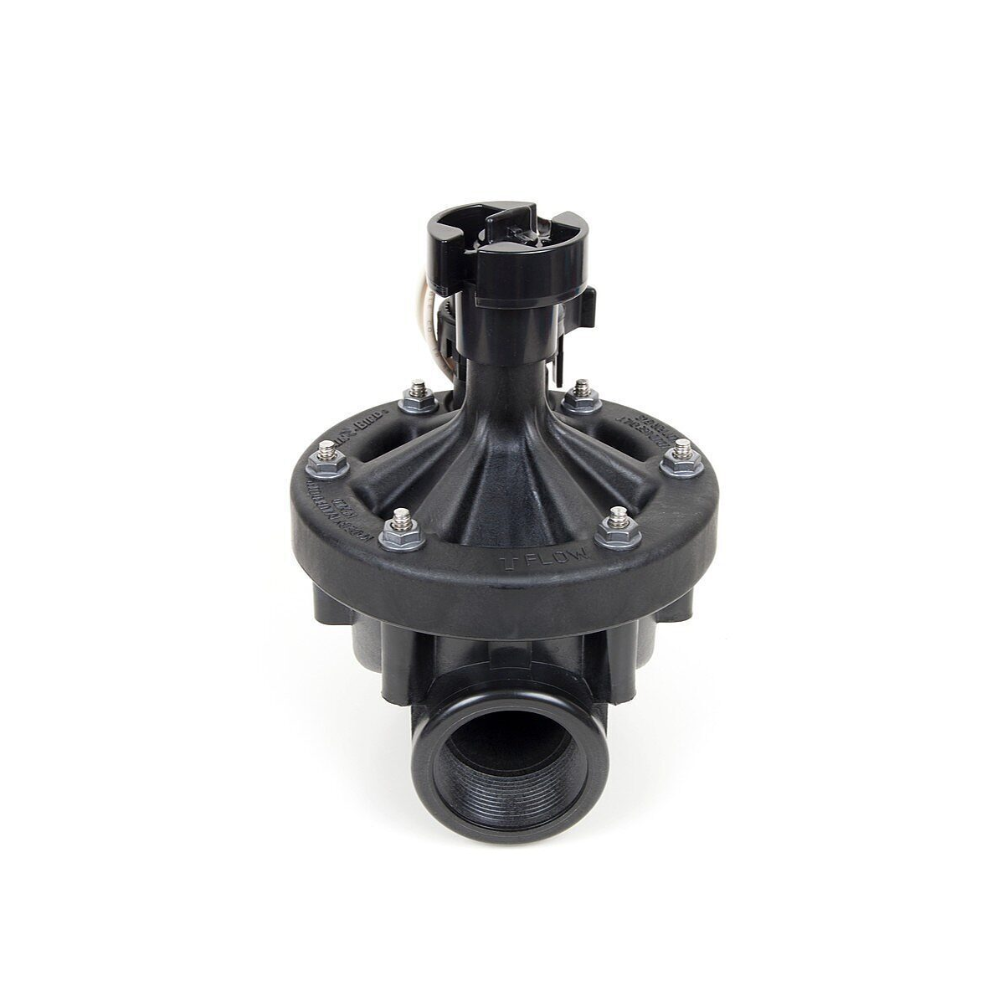 Rain Bird 150PEBIVM 1.5" FIPT irrigation valve with IVM solenoid, compact glass-filled nylon body and serviceable captured-plunger solenoid.