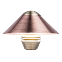 FX SfericoCaldo SC LED top assembly in Bronze Metallic, petite riser top shown on white background, showing cap shape and finish.