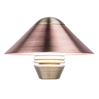 FX SfericoCaldo SC LED top assembly in Bronze Metallic, petite riser top shown on white background, showing cap shape and finish.