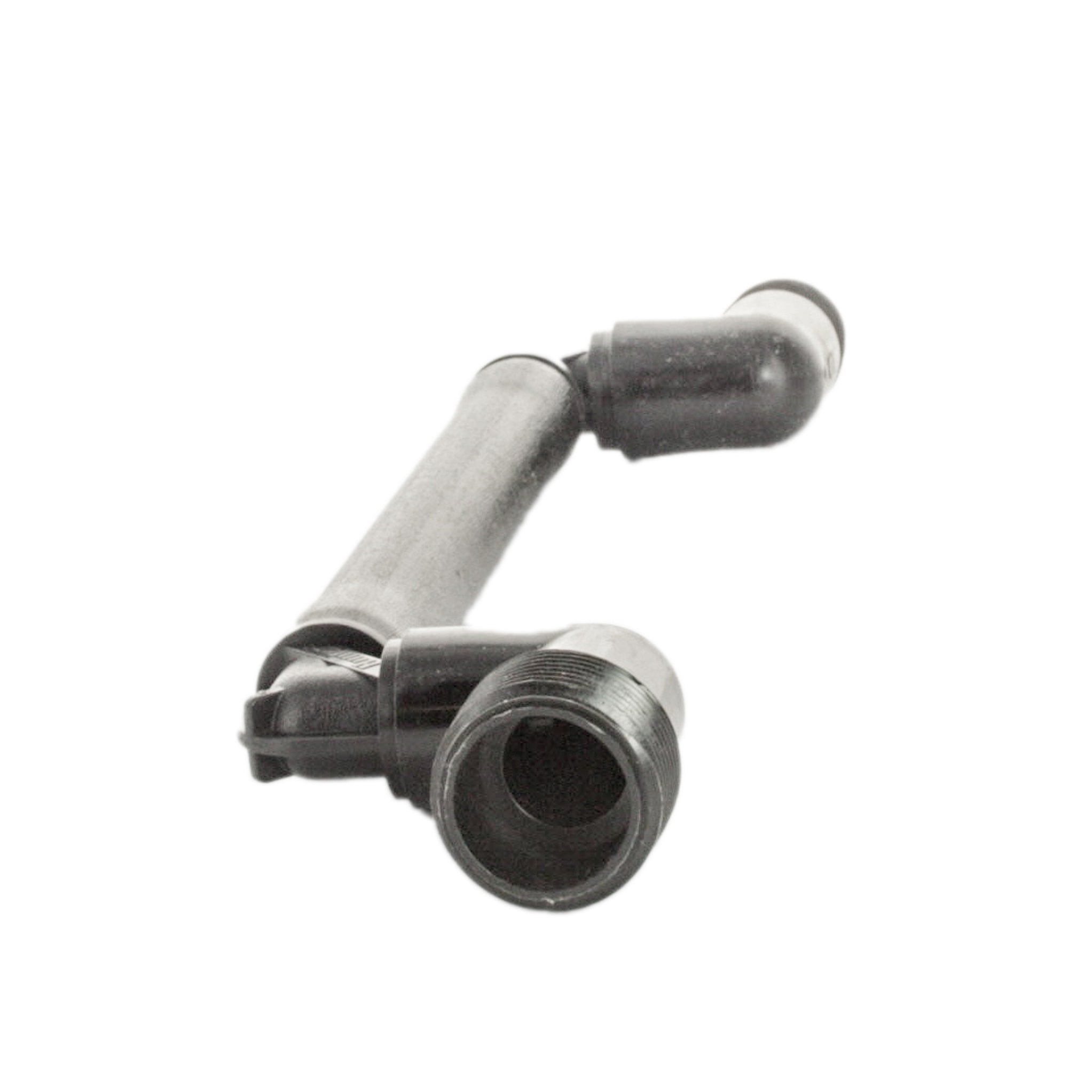 Close-up of Hunter SJ-7506 showing acetal barbed 90 and low-density poly tubing with swivel elbow detail.