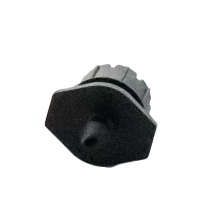 Side view of Rain Bird SXB180025 Xeri-bubbler illustrating adjustable outer cap and five micro-stream outlets, close-up product image.