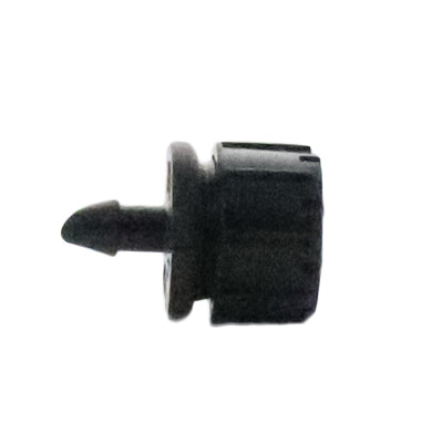 Front view of Rain Bird SXB360025 Xeri-Bubbler showing domed cap and eight outlet ports designed for gentle full-circle watering coverage.