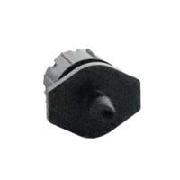 Side view of SXB360025 Xeri-Bubbler highlighting the 1/4 in barb inlet and secure base for connection to standard tubing.
