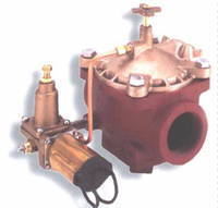 Griswold 2230H 1 in. pressure reducing valve, cast iron body, bronze internals, top-mounted solenoid coil, front-angle product photo.