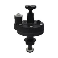 Superior Model 600 electric valve adapter product image — black glass-filled nylon top assembly for 3/4 in and 1 in valves.