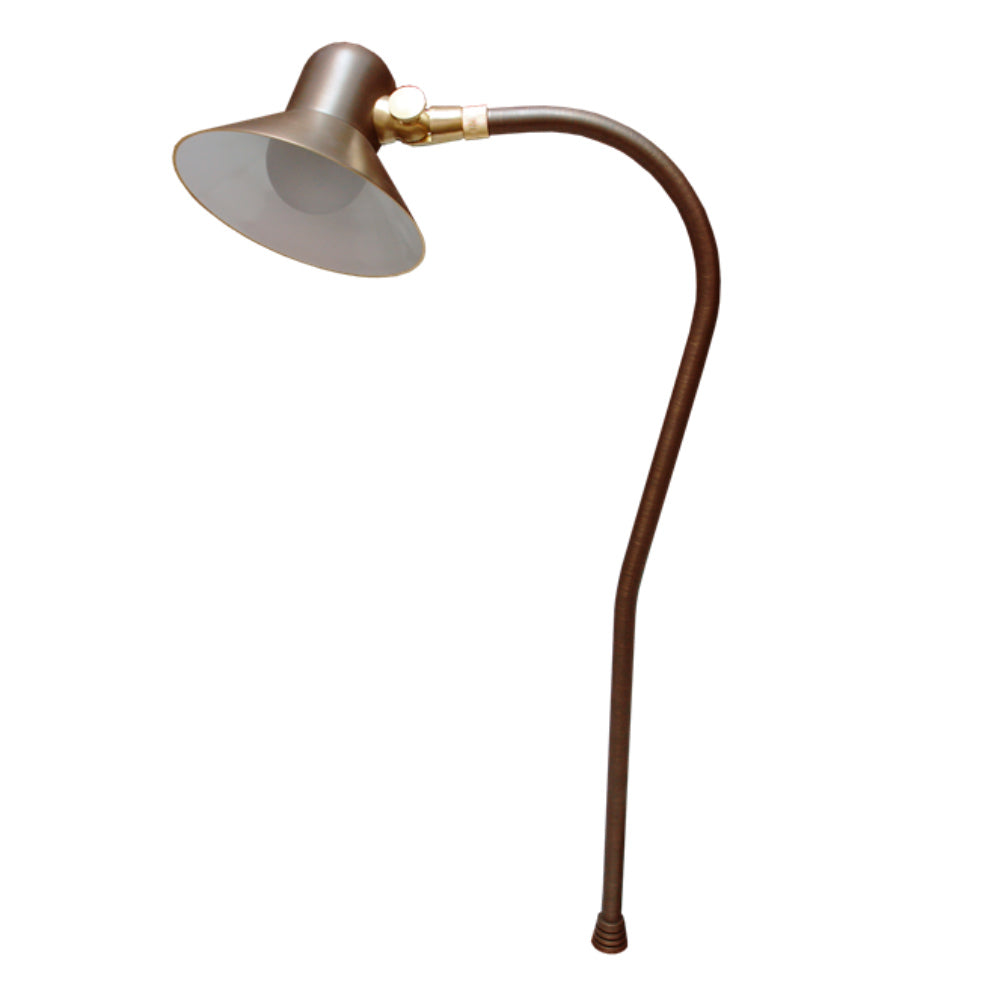 Unique Solaris Path & Area Light — Weathered Brass, No Lamp