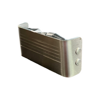 Close-up of the Sole Saver stainless-steel edge and elastic webbing, demonstrating durable construction and corrosion-resistant finish.