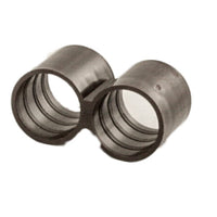 Angled profile of the Netafim T12FIG8 Figure-Eight Line End showing the barbed insertion side and figure-eight body for visual seating checks.