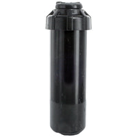 Close three-quarter view of a Toro T5 RapidSet 5-inch pop-up rotor showing cap, nozzle port, and riser for residential irrigation installations.