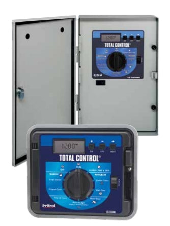 Irritrol TC-36EXM-R Total Control-R 36-station outdoor irrigation controller in lockable metal wall-mount cabinet.