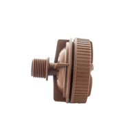 Close-up of the Netafim TL050MFV-1 flush valve showing internal access point for maintenance and winterization.