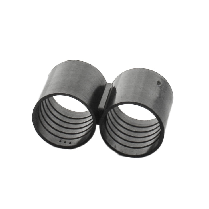 TLFIG8 installed on 17mm (1/2 inch) drip tubing, demonstrating the secure, tool-free fit achieved by the figure-8 design.