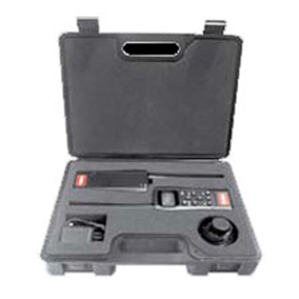 Toro TMR-1-KIT maintenance remote complete kit: handheld transmitter, receiver with antenna, circular connector, AA batteries, and carrying case.