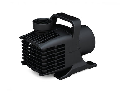 Atlantic TT5000 TidalWave3 submersible pump, 2" inlet/outlet visible, compact 9.25" × 6" × 7" profile, heavy-duty intake screen.