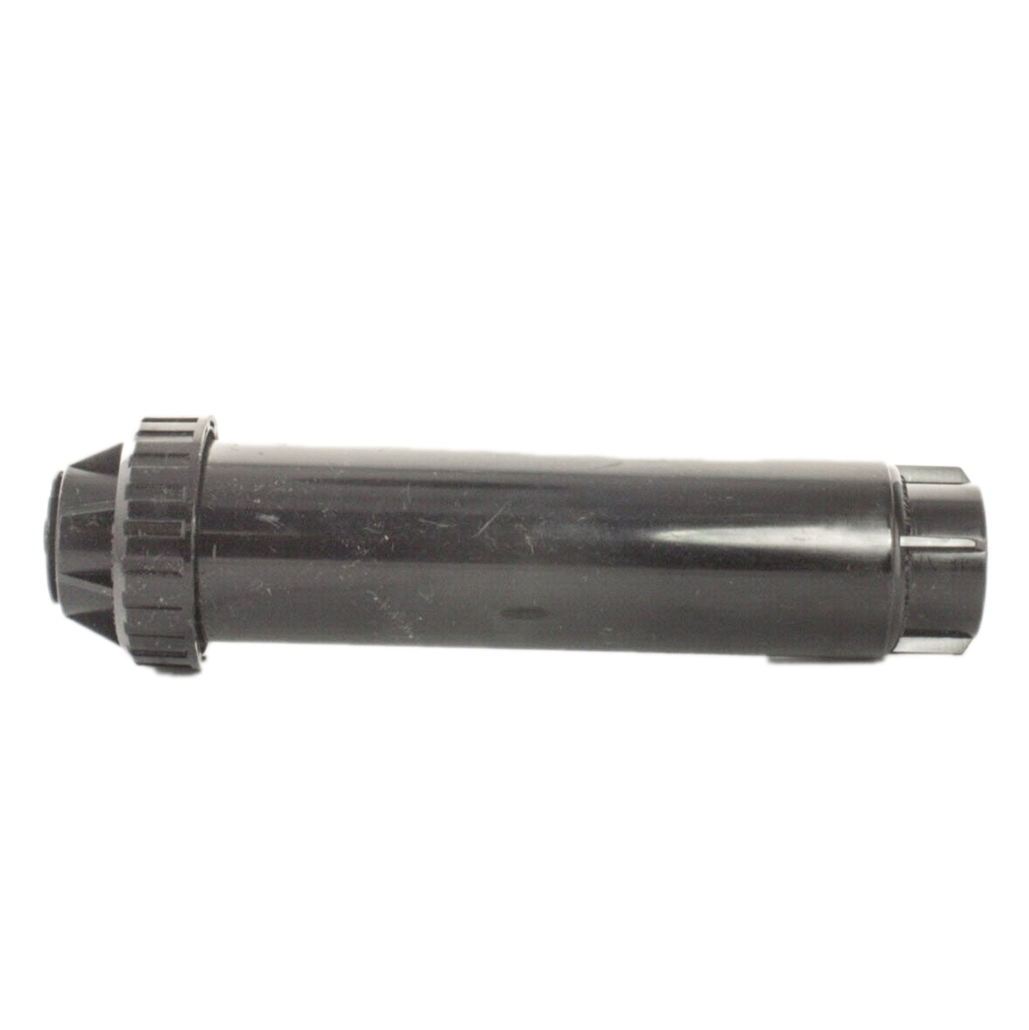 Rain Bird US415 Uni-Spray spray head displayed from a low angle to show pop-up height, 1/2-inch female inlet orientation and compact 1-1/4-inch exposed diameter.
