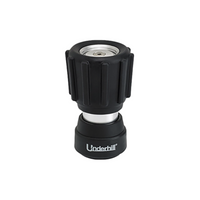 Underhill NG350 Magnum-Mini adjustable spray nozzle, front view showing 3/4-inch female hose thread and metal body finish.